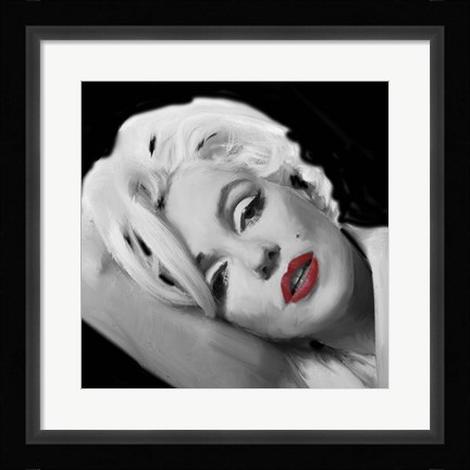 Framed Marilyn's Lips Print