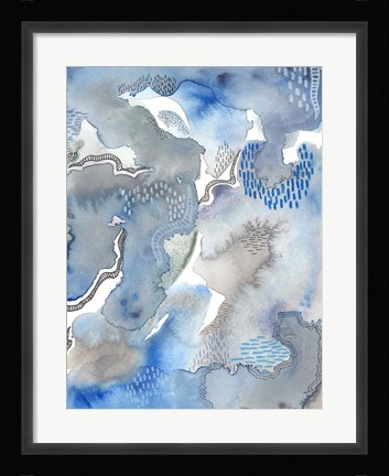 Framed Subtle Blues II Print
