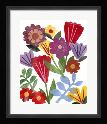 Framed Bright Floral II Print
