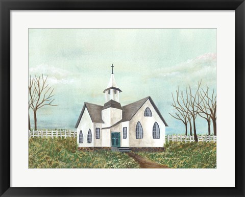 Framed Country Church III Print