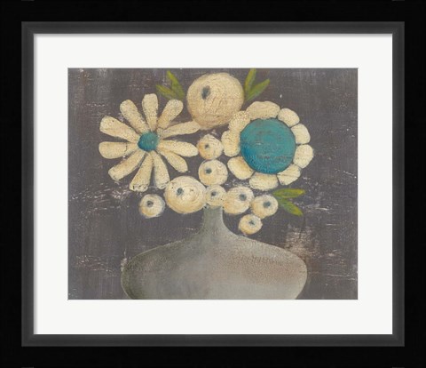 Framed Crackled Bouquet I Print