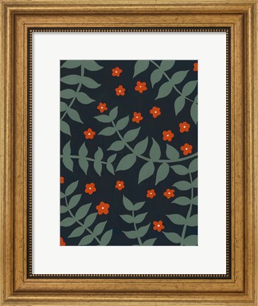 Framed Blooming Garden Pattern II Print