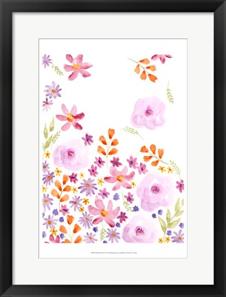 Framed Blush Blooms I Print