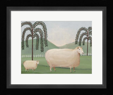 Framed Folk Farm I Print