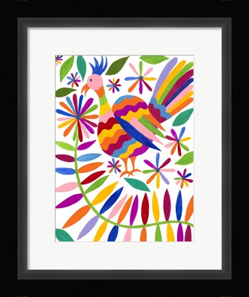 Framed Otomi Bird III Print