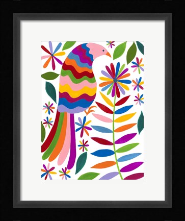 Framed Otomi Bird IV Print