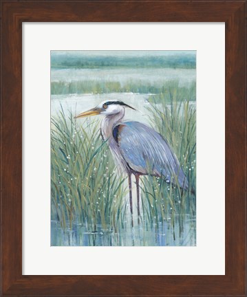 Framed Wetland Heron II Print
