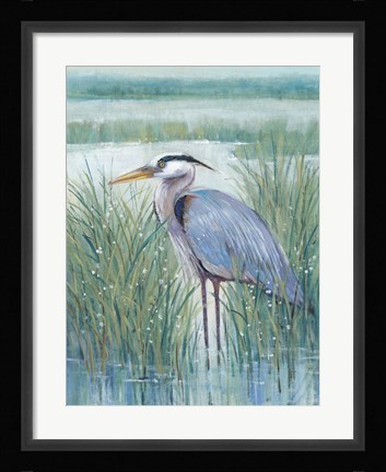 Framed Wetland Heron II Print