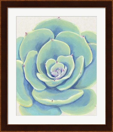 Framed Pastel Succulent IV Print