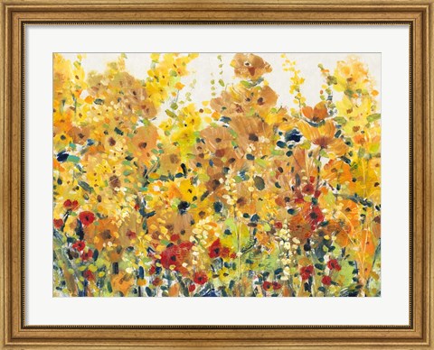 Framed Golden Summer Garden I Print
