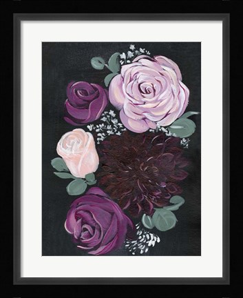 Framed Dark &amp; Dreamy Floral II Print