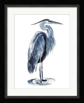 Framed Blue Blue Heron I Print