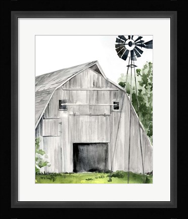 Framed Weathered Barn II Print