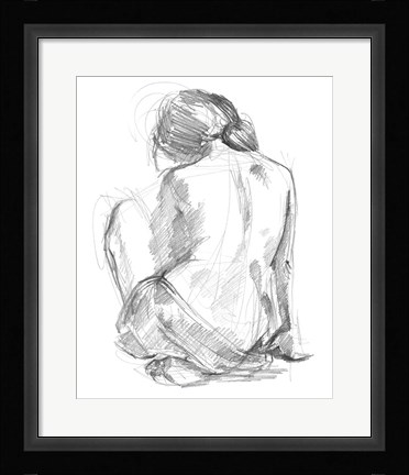 Framed Sitting Pose I Print