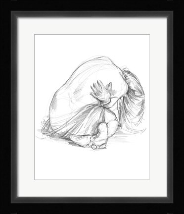 Framed Sitting Pose III Print