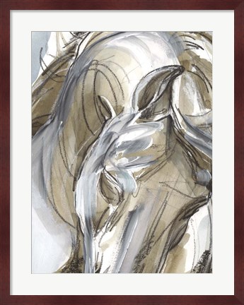 Framed Horse Abstraction I Print