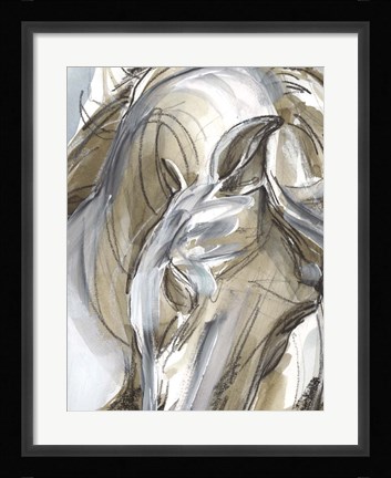 Framed Horse Abstraction I Print