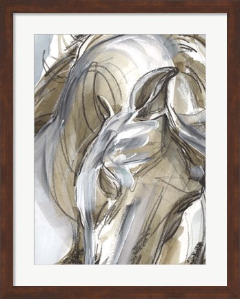 Framed Horse Abstraction I Print