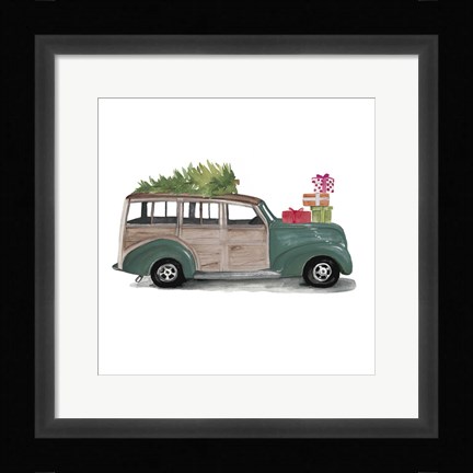 Framed Christmas Cars IV Print