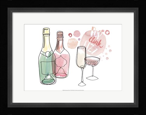 Framed Champagne Wishes  I Print