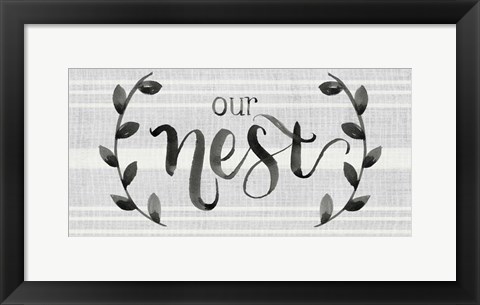 Framed Our Nest is Blessed I Print