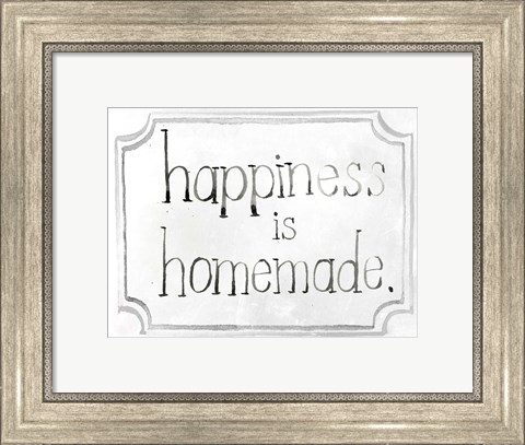 Framed Homemade Happy I Print