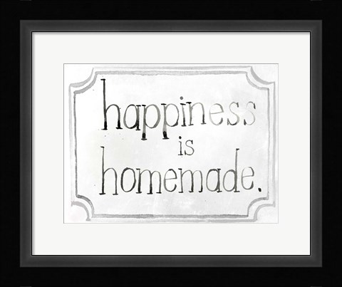 Framed Homemade Happy I Print