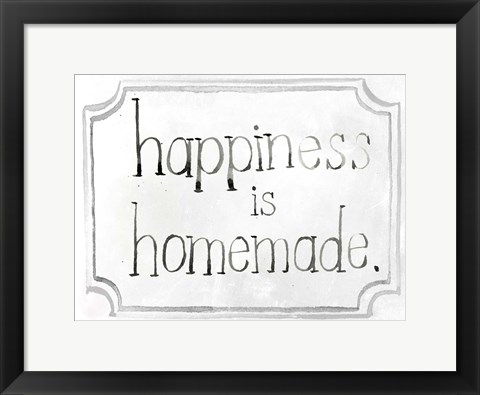 Framed Homemade Happy I Print