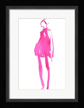 Framed Fuchsia Street Fashion II Print