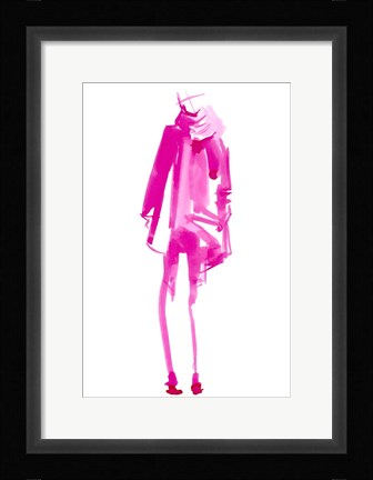 Framed Fuchsia Street Fashion III Print