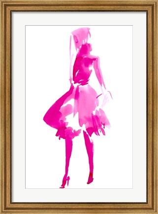 Framed Fuchsia Street Fashion IV Print