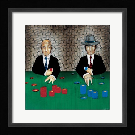 Framed Let the Chips Fall Print