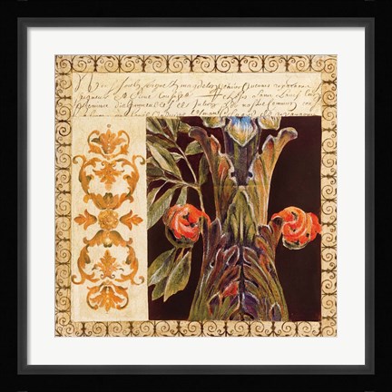 Framed Antique French Manuscript I Print