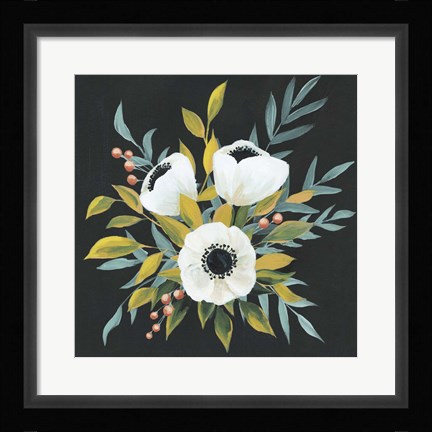 Framed Anemone Posy I Print