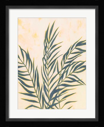 Framed Sunset Fronds I Print