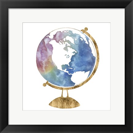 Framed Adventure Globe II Print