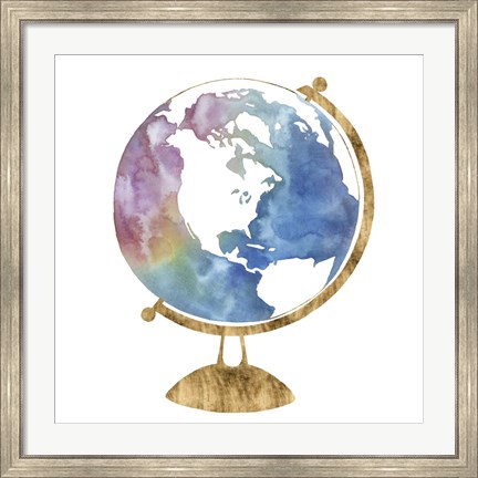 Framed Adventure Globe II Print