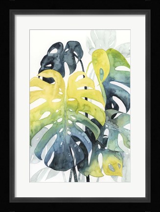 Framed Sunset Palm Composition I Print