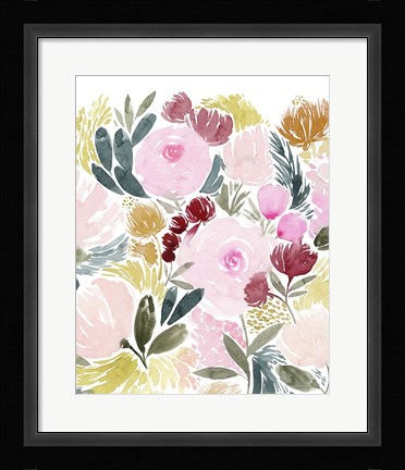 Framed Rose Rays I Print