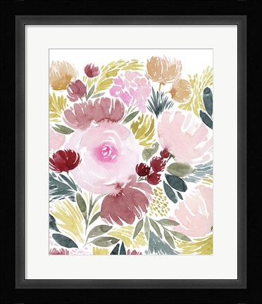 Framed Rose Rays II Print