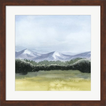 Framed Blue Mountain Break II Print