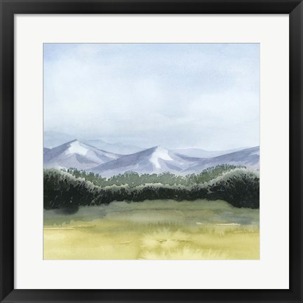 Framed Blue Mountain Break II Print