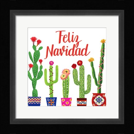 Framed Navidad Tropical I Print