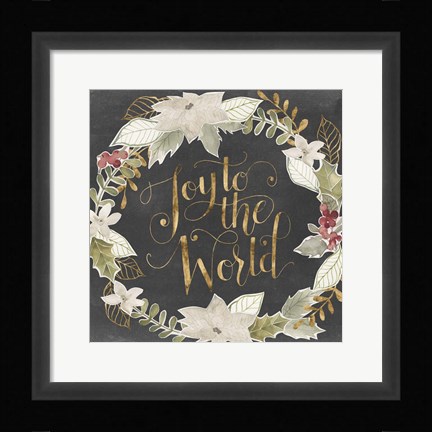 Framed Gilded Christmas II Print