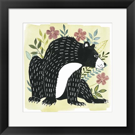 Framed Floral Forester III Print