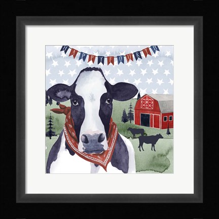 Framed American Herd  I Print
