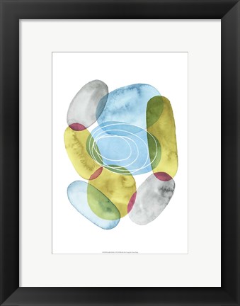 Framed Sunlit Pebbles I Print
