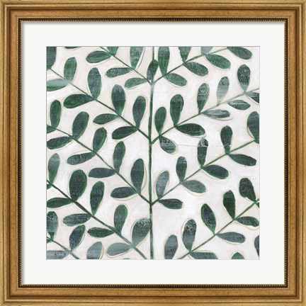 Framed Emerald Palm II Print