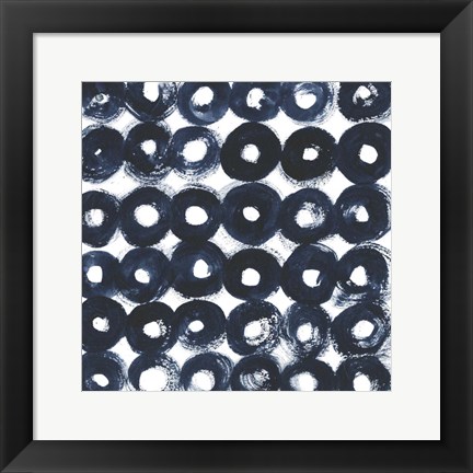 Framed Indigo Ripple III Print