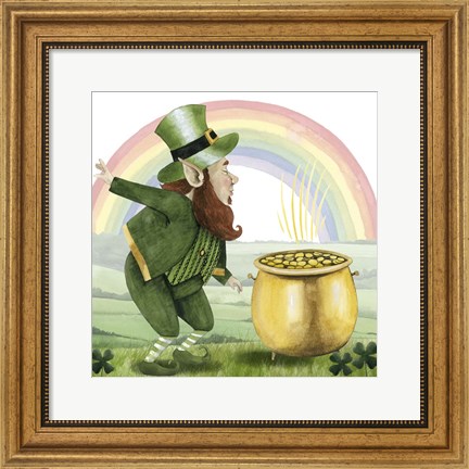 Framed Leprechaun&#39;s Rainbow II Print